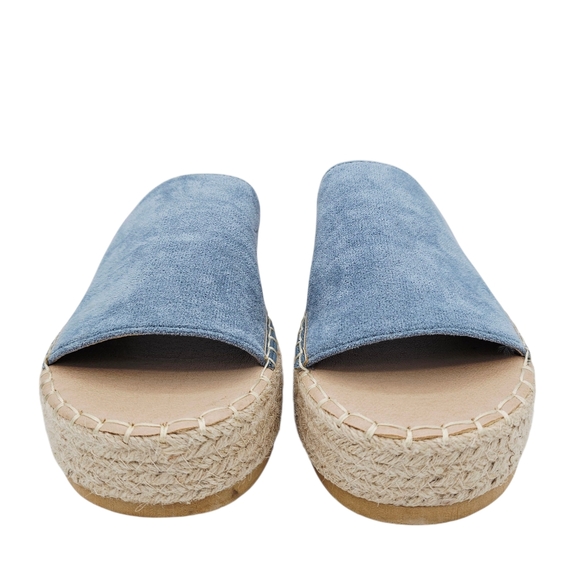 Beach by Matisse Blue Platform Sandals Slides - Picture 3 of 10